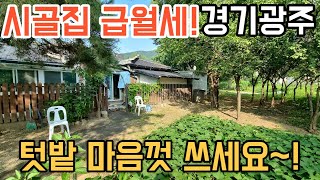 [181] 경기광주 20평 넓은 텃밭 마음껏 쓰는 시골집 급월세 매물