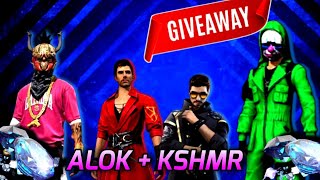 Dj alok giveaway | Free fire live giveaway