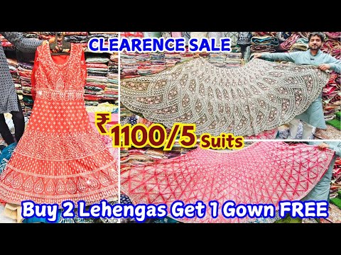 Buy 2 Lehengas Get 1 Gown FREE Dhamaka Bumper Sale ₹ 1100/5 Suits Lehengas Gharara Pakistani Dresses