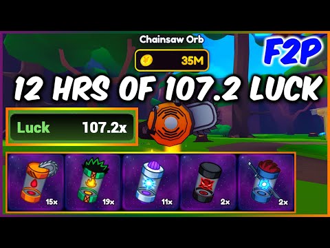 12 HOURS OF 107.2x LUCK AS A *F2P* IN ANIME CHAMPIONS SIMULATOR (ACS) | ROBLOX