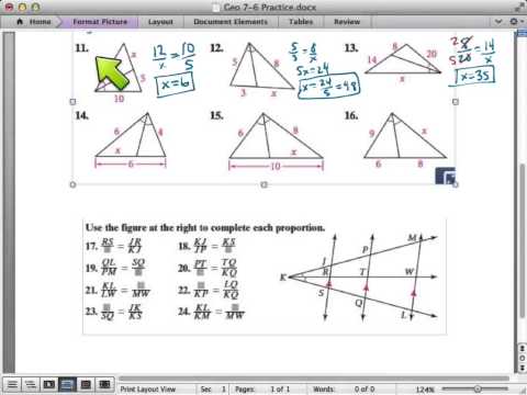 geo 7-6 practice key explanation