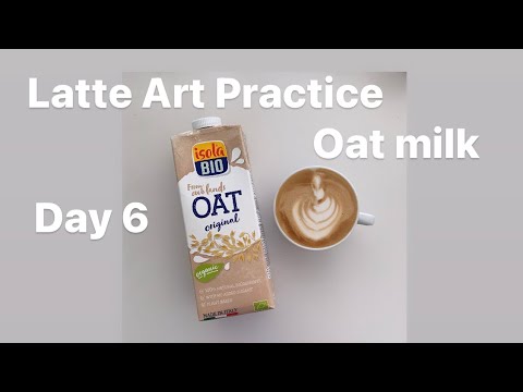 Oat Milk Latte Art Practices Day 6/ オーツミルクラテアート練習 6日目