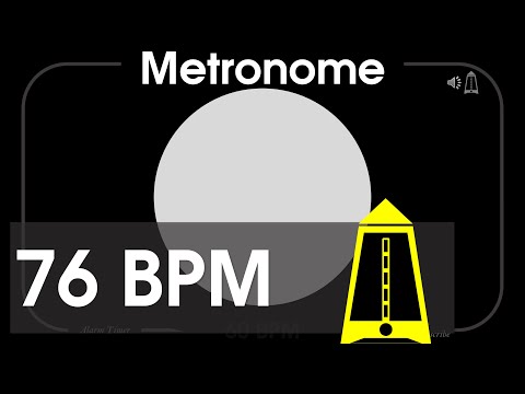 76 BPM Metronome - Andante - 1080p - TICK and FLASH, Digital, Beats per Minute