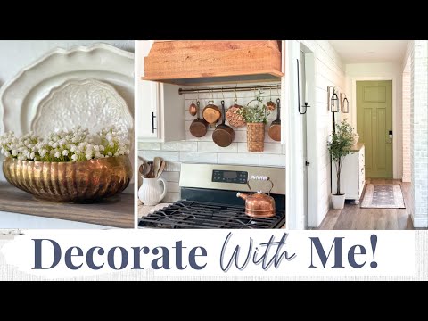 DECORATE WITH ME - STYLING NEW HOME DECOR! | DECORATING TIPS