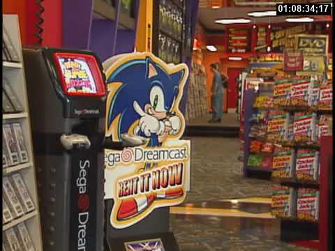 Browsing Sega Dreamcast games at a Hollywood Video store in 1999