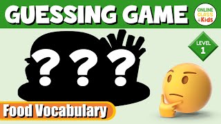 Food Vocabulary - Guessing Game (Level 1) | ESL Game | English Quiz