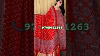 Pure ajrakh modal silk dress materials with dupatta #anikhasarees #onlinesarees