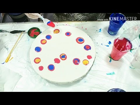 Acrylic pouring: Almost 💝 Valentine's Day 💝. Heart pour idea with Balloon