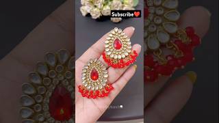 Diy kundan stone eyering 😍subscribe to more videos #diy #kundanstone #jewllery #beads