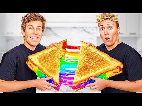 Eating RAINBOW Food Challenge!