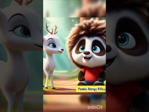 Panda and deer love story #shorts #story