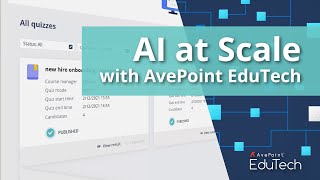 AI at Scale with AvePoint EduTech