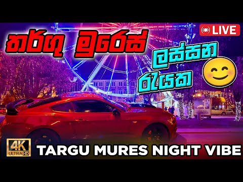 Târgu Mureș centru night walking 🇷🇴 රුමේනියාවේ තර්ගු මුරෙස් රාත්‍රී සුන්දරත්වය 🇷🇴😳