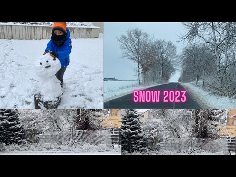 Indeevar  Playing in Snow || Snowfall in Germany -2023 ||