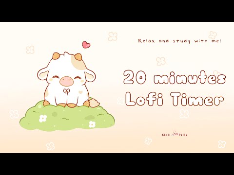 20 minutes - Relax & study with me Lofi | Spring Cow #timer #20minute #20minutetimer #lofi #relaxing