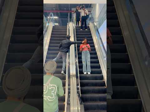 ￼Face Tuching prank 😍 on Escalator #shorts #shortsfeed #song #triendigprank #reaction #funnyprank