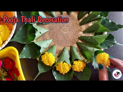 Pooja Thali Decoration | Aarti Thali Decoration Ideas | आरती थाली | Ganpati /Navratri /Durgapooja