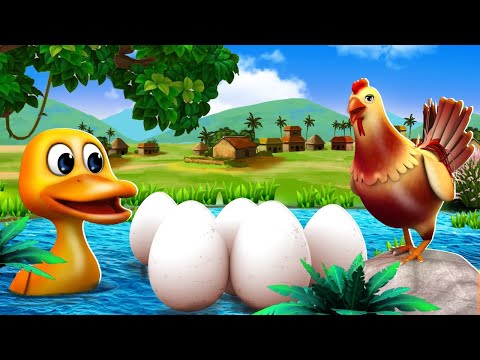 मुर्गी का अंडा और बत्तख की कहानी - Hen & Duck's egg Story | Hindi Kahaniya | Moral Stories JOJO Tv