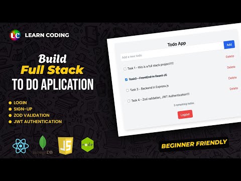 How to Build a Full Stack Web Application | Todo App (MongoDB,Express js,React js,Node js) | Like🙏😊