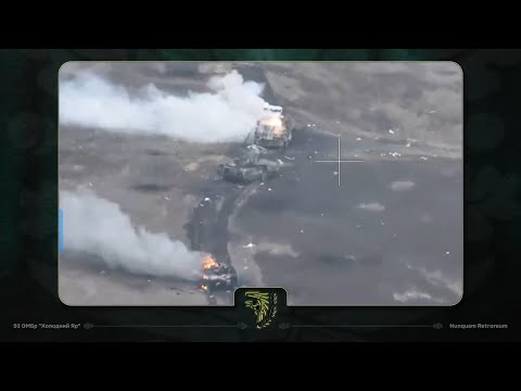 Multiple Russian Vehicles Destroyed After Failed Attack Near Klischiivka (Including Five T-62)