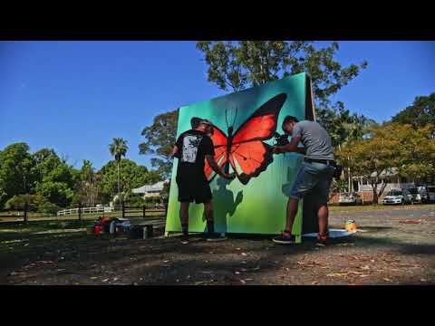 Spring fun in macadamia country. The butterfly and the bee at Sample Food Festival 2019