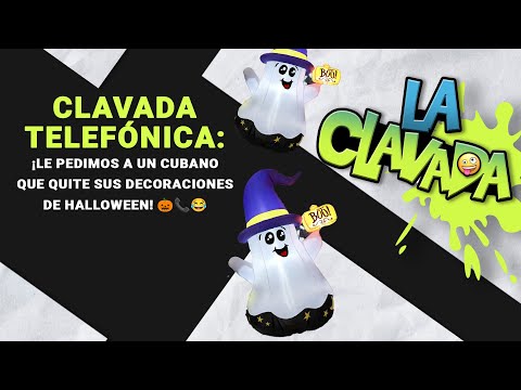 Clavada Telefónica: ¡Le Pedimos a un Cubano que Quite sus Decoraciones de Halloween! |Enrique Santos