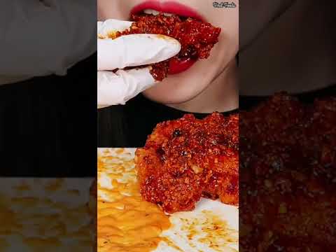 Asmr Eating Spicy Fried Chicken 🔥🍗#shorts