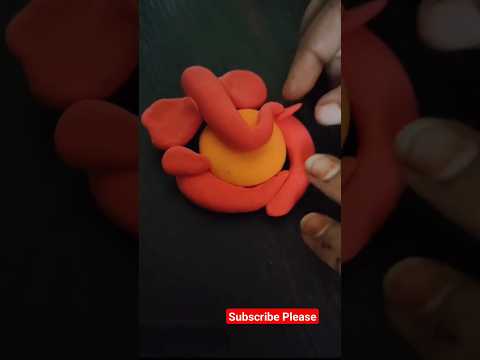 easiest Ganpati bappa from clay #art #craft #claycrafts #homedecor #viral#homedecor#shorts