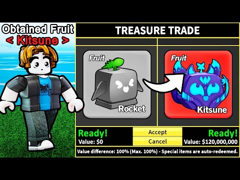 Trading Rocket To KITSUNE In One Video! Blox Fruits (Roblox)