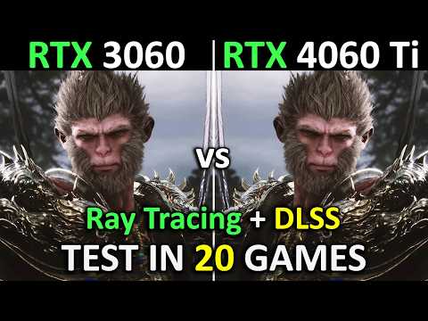 RTX 3060 12GB vs RTX 4060 Ti | Test in 20 New Games | Ray Tracing + DLSS | 1080p - 1440p | Late 2024