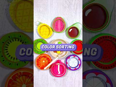 Fruits & Color Sorting for Toddlers | Educational Activities for Toddlers #shorts