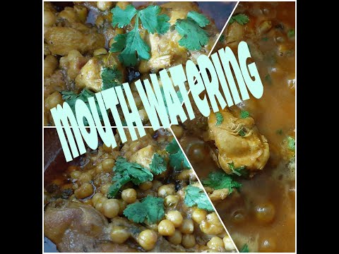 Chicken and white channa recipe in Urdu and Hindi | Organic Home