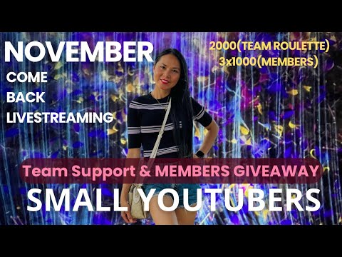 SMALL YOUTUBERS  NOVEMBER GIVEAWAY Come Back Livestream | JOIN AND HAVE FUN with us