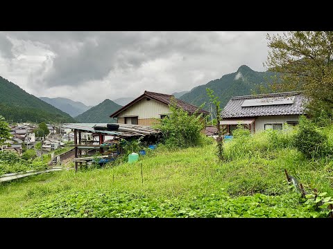 4K Walking Tour Japan || beautiful Japanese Countryside Village With Rainy day || Nagano, Japan