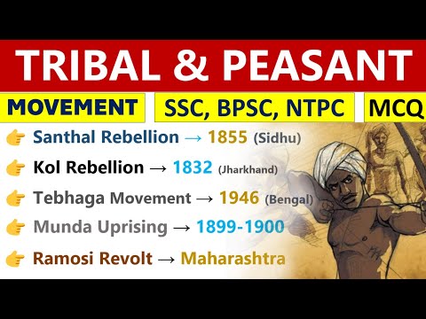 Tribal & Peasant Movement | आदिवासी और किसान आंदोलन | Tribal Movement Top MCQs | IndoLogus