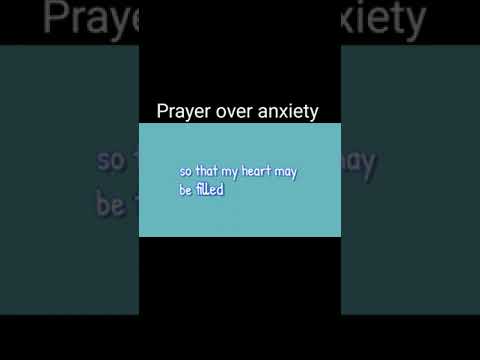 Prayer over anxiety