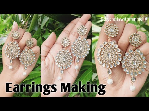 Beautiful Earrings Making | Full Tutorial | Diy Crafts With Minnie