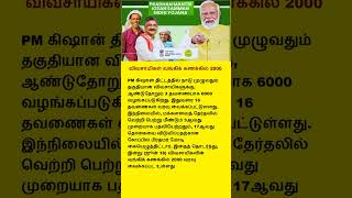 PM Kisan 17th installment date 2024 tamil #pmkisan #shorts