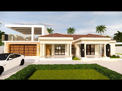 Simple House design idea with Rooftop | 3 Bedroom Hip roof design  |27m x 18m