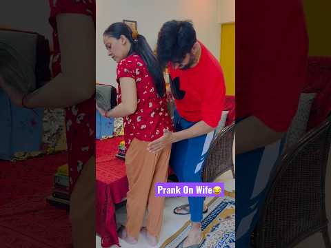 Back Hit Prank On Wife🤣😆😅 | #shorts #prankonwife #jatinsheetalprank