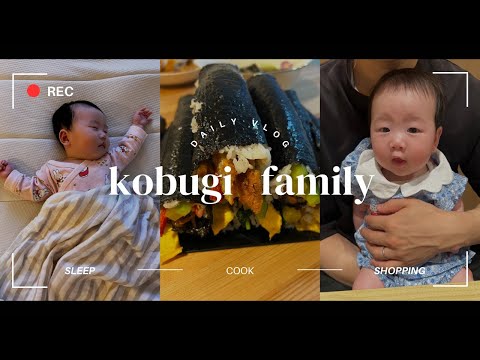 【料理vlog】キンパ作り/生後2ヶ月赤ちゃんの日常