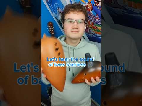 Comparing a Bass and Contrabass Ocarina 🎶 #ocarina #ocarinaoftime #comparison