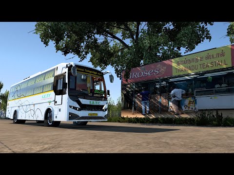 New SETC AC Sleeper Bus Departing towards Thoothukudi | Euro Truck Simulator 2