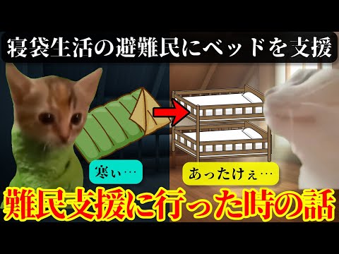 ウクライナ難民支援に行った時の話【猫ミーム】#猫ミーム #猫マニ #ウクライナ #ロシア