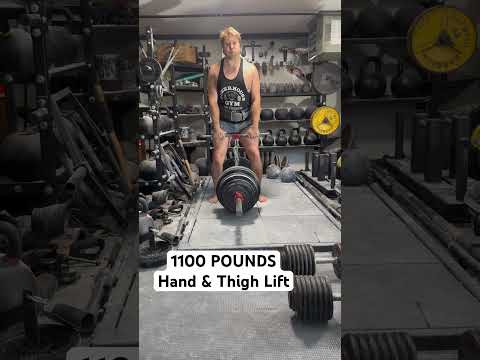 1100 pound hand & thigh lift #featsofstrength #fitness #sports