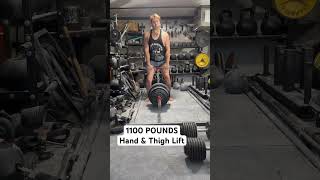 1100 pound hand & thigh lift #featsofstrength #fitness #sports