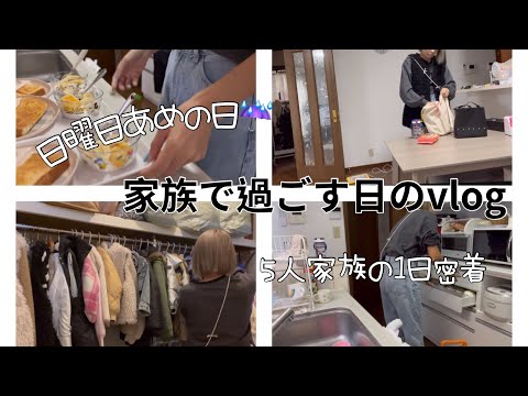 [主婦vlog]日曜日1日密着☔️/お惣菜を買って1日楽をする日🍙🍗/UNIQLO購入品🛍️