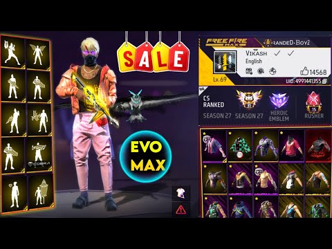 Free Fire id Sell Low Price 😱💸|| FF id SELL 🛒Low Price ma id 🤯💸|| All Evo Max || Trusted id Seller💯✅