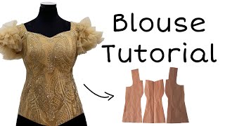 How to draft a madam blouse | bustier blouse tutorial | padded blouse |