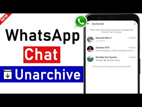 Whatsapp Chat Archive Se Kaise Nikale | Whatsapp Chat Unarchive Kaise kare